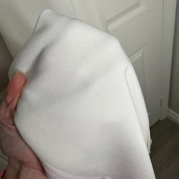 White Deep V-Neck Maxi Dress - Picture 2 of 6